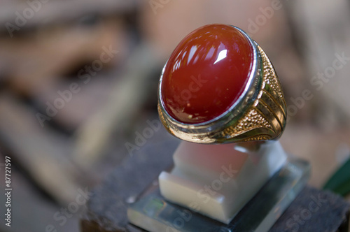 Red Raflesia Gematones (Chalcedony)  from Indonesia 