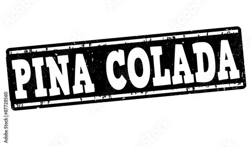 Pina colada cocktail stamp