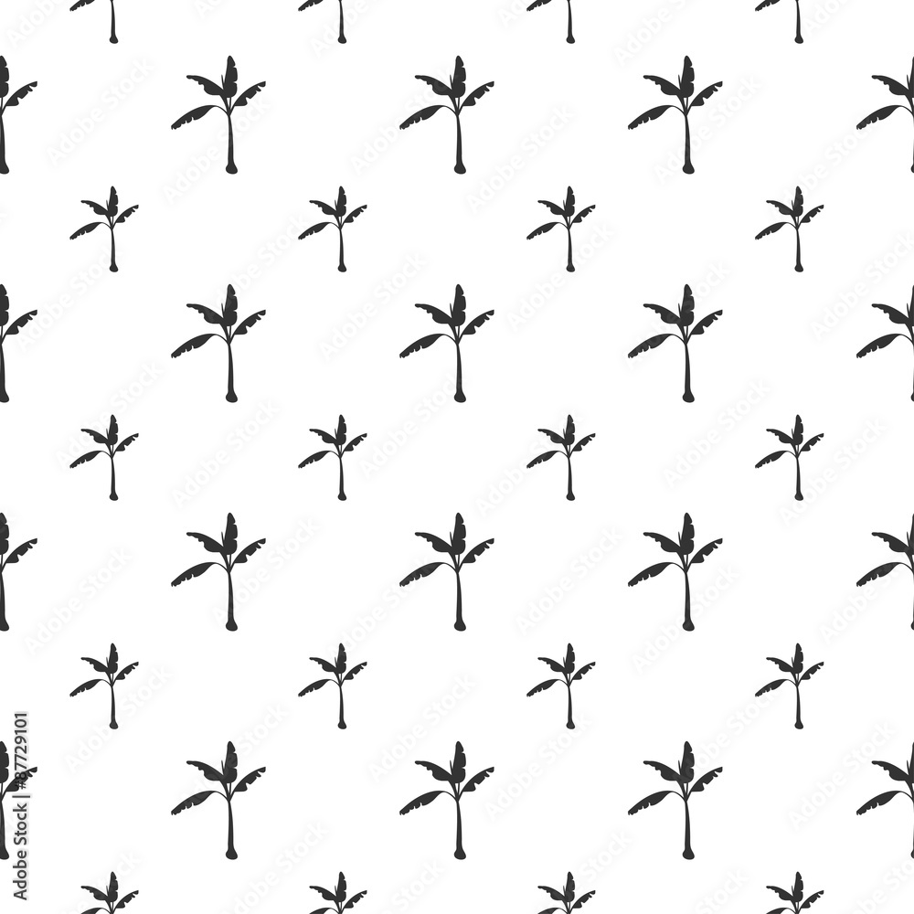 seamless pattern with banana tree