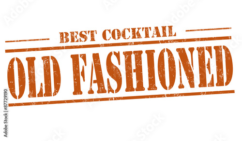 Old fashioned cocktail stamp