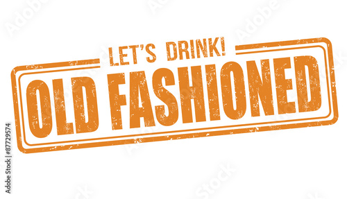 Old fashioned cocktail stamp