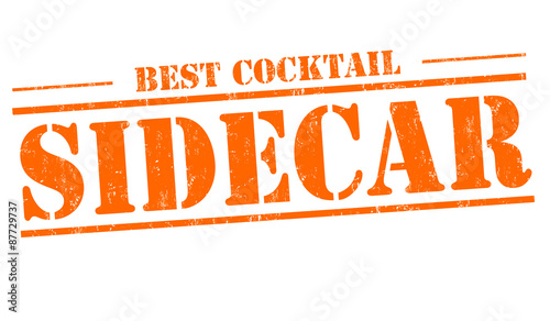 Sidecar cocktail stamp