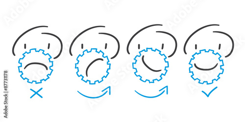 Stick Figure Series Blue