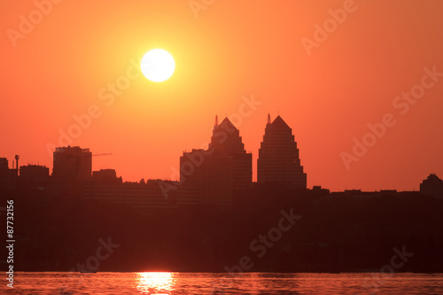 Urban sunset in Dnipropetrovsk