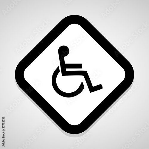 Disabled person icon great for any use. Vector EPS10.