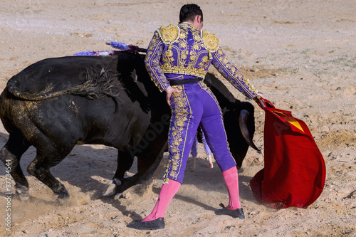 Bullfighter in a bullring 