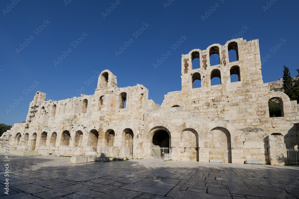 the theater of Herodes Atticus in Athens Greece