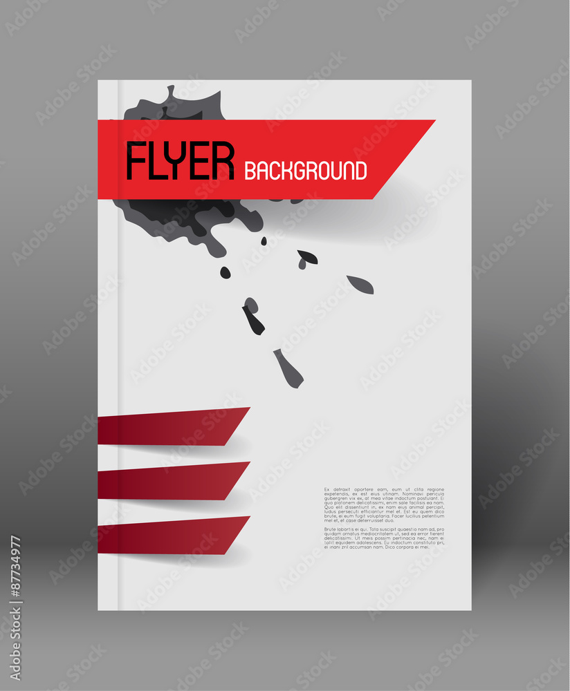 modern flyer design template with option banners and paint splatters Stock  Vector | Adobe Stock
