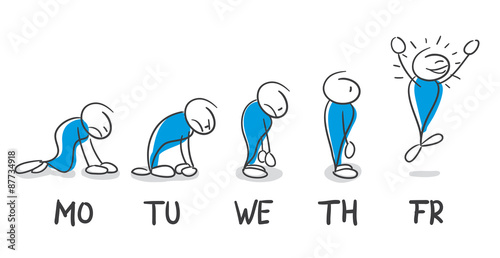Stick Figure Series Blue