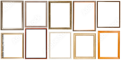 set of 10 pcs vertical wooden picture frames