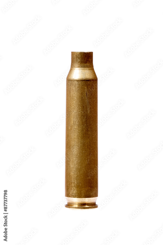 Close up of an empty bullet.