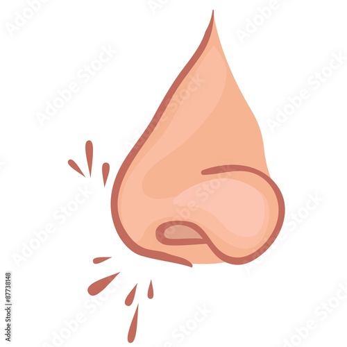 Sneezing, sniffle vector illustration