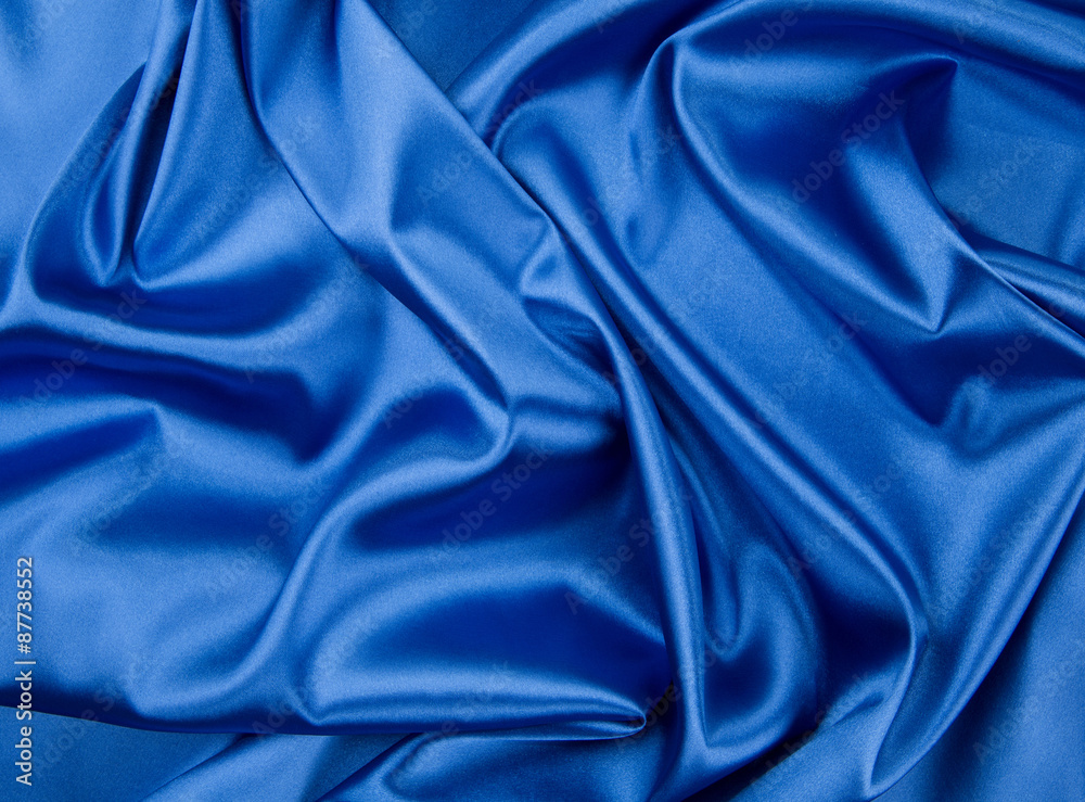 Obraz premium Blue silk background