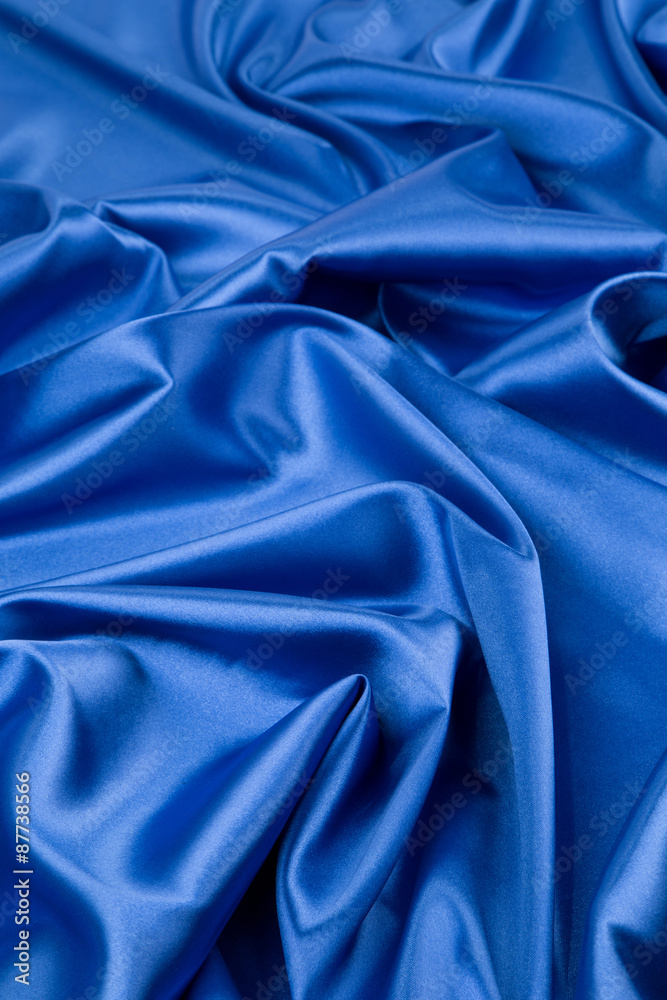 Obraz premium Blue silk background