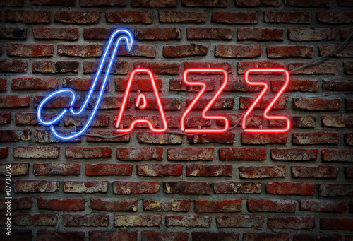Jazz neon sign.