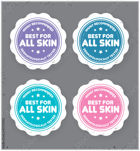 Best For All Skin  sticker. 