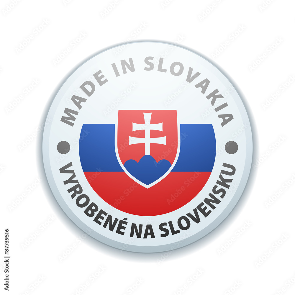Fototapeta premium Made in Slovakia (non-English text - Made in Slovakia)