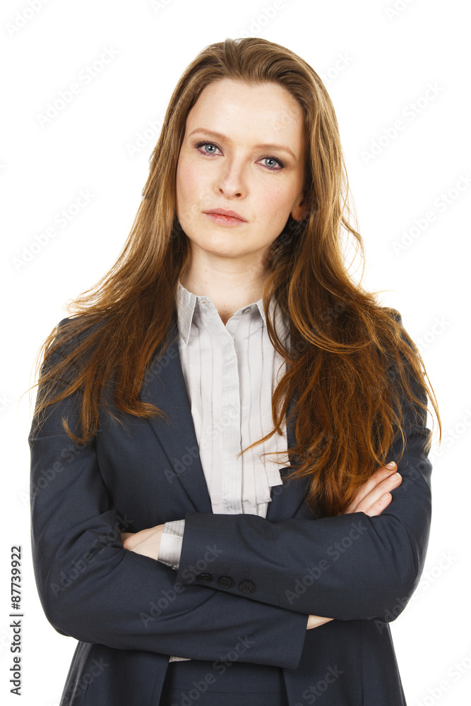 An attractive businesswoman wearing a jacket. An attractive businesswoman wearing a jacket.