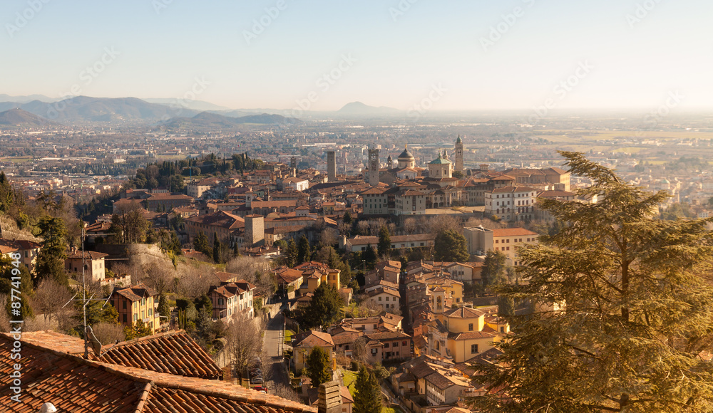 Aerial view of Bergamo