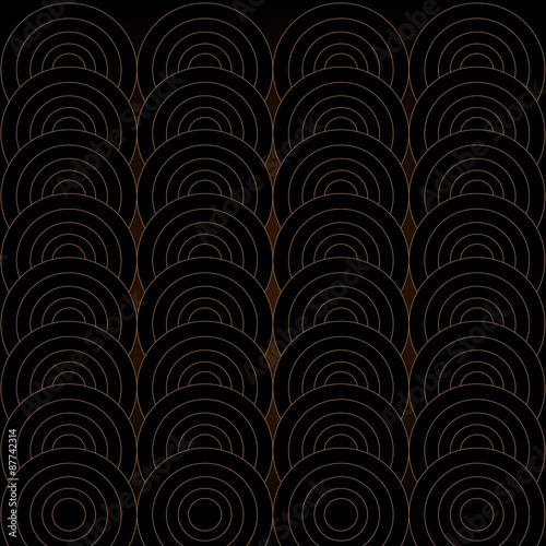 Vector circles on the dark background