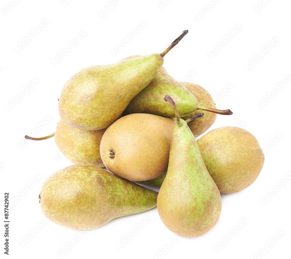 Pile of multiple green pears isolated Pile of multiple green pears isolated