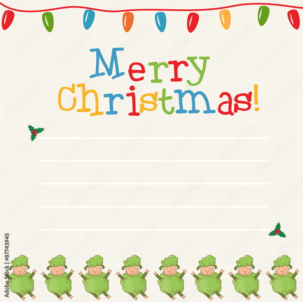 Illustration of christmas greeting card. Vector Illustration of christmas greeting card. Vector