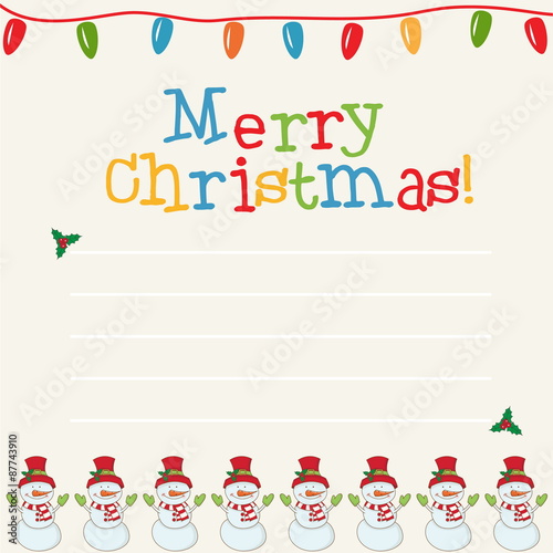 Illustration of christmas greeting card. Vector © UVAconcept