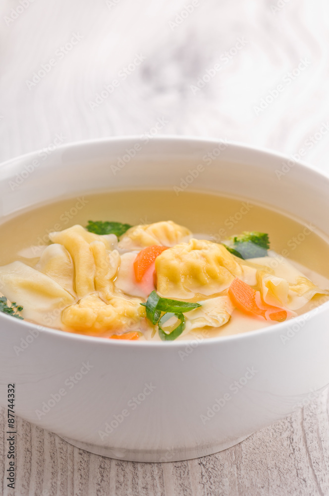 Wonton Soup with Vegetables Wonton Soup with Vegetables