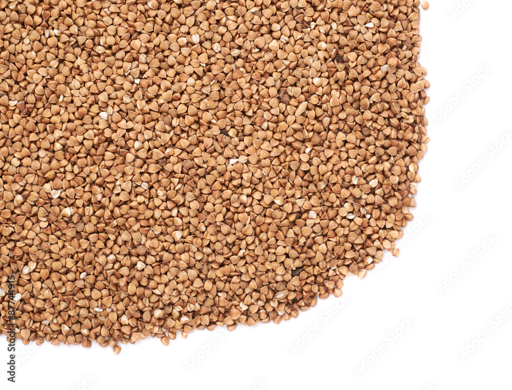 Surface partially covered with the buckwheat Surface partially covered with the buckwheat