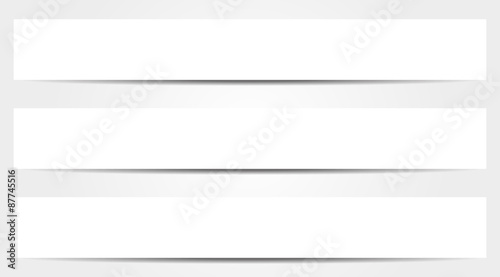 3 isolated full banners template