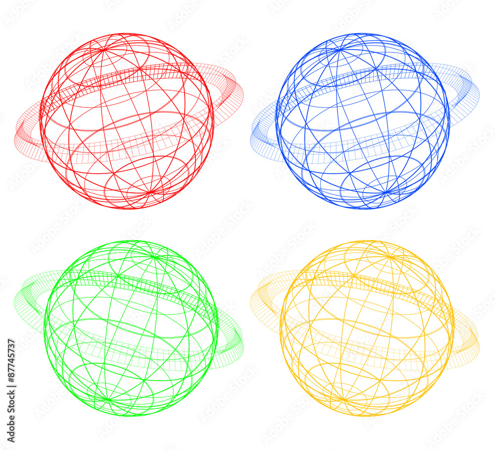 Four color circle icons Four color circle icons
