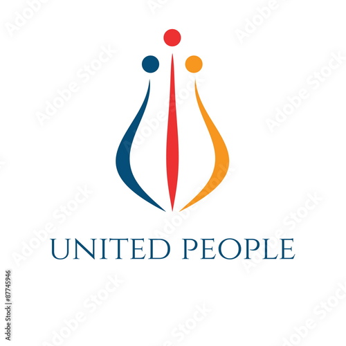 Illustration concept of abstract icon people. Vector