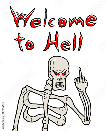 Welcome to hell message