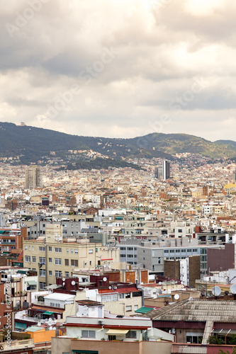 sea of houses, Barcelona in summer