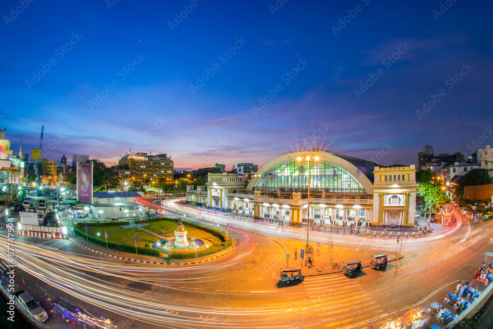 Hua lamphong train station, in Bangkok city, Thailand