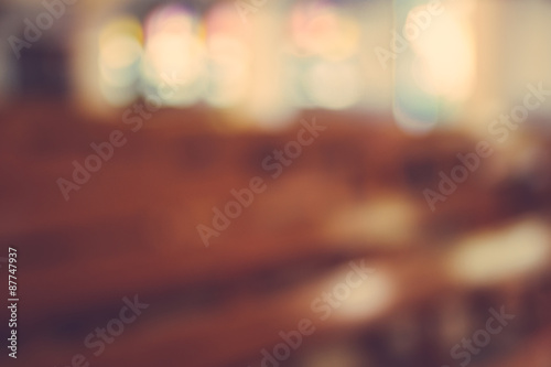 Slika na platnu church interior blur abstract background