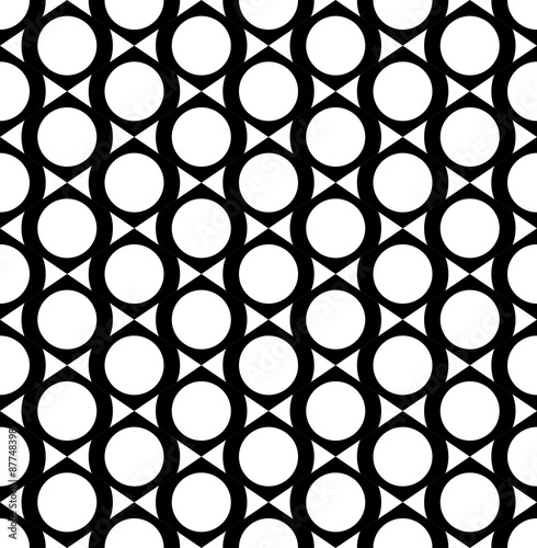 Black and white geometric seamless pattern  abstract background.