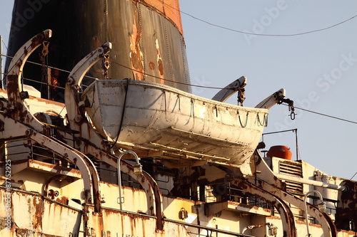 Ship rust.
Shipwreck old passenger liner ship rusting. photo