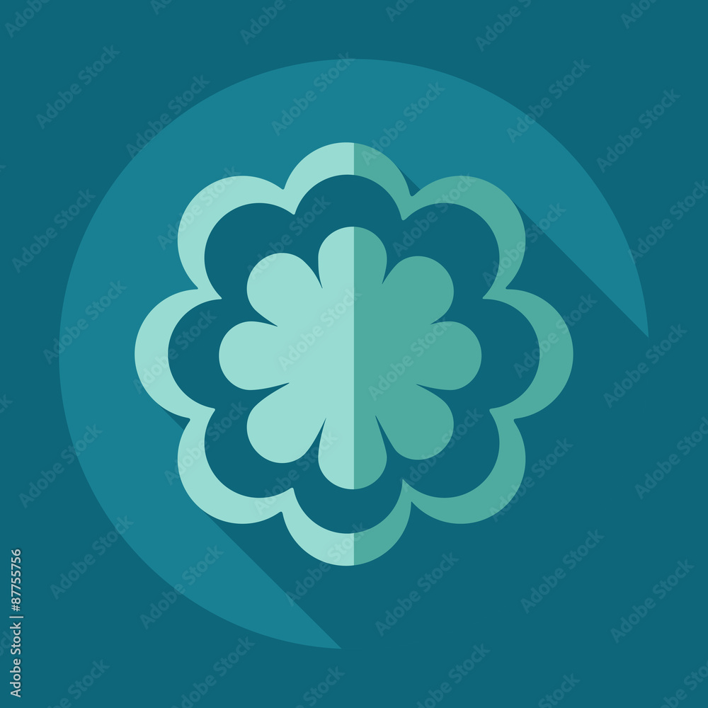 Flat modern design with shadow icon flower Flat modern design with shadow icon flower
