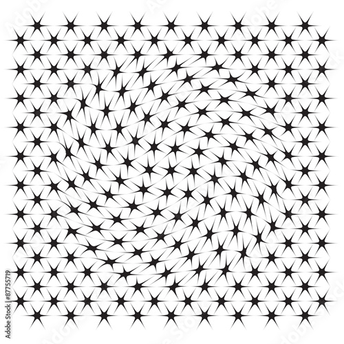 Vector file of star illusion shapes on white