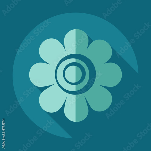 Flat modern design with shadow icon flower