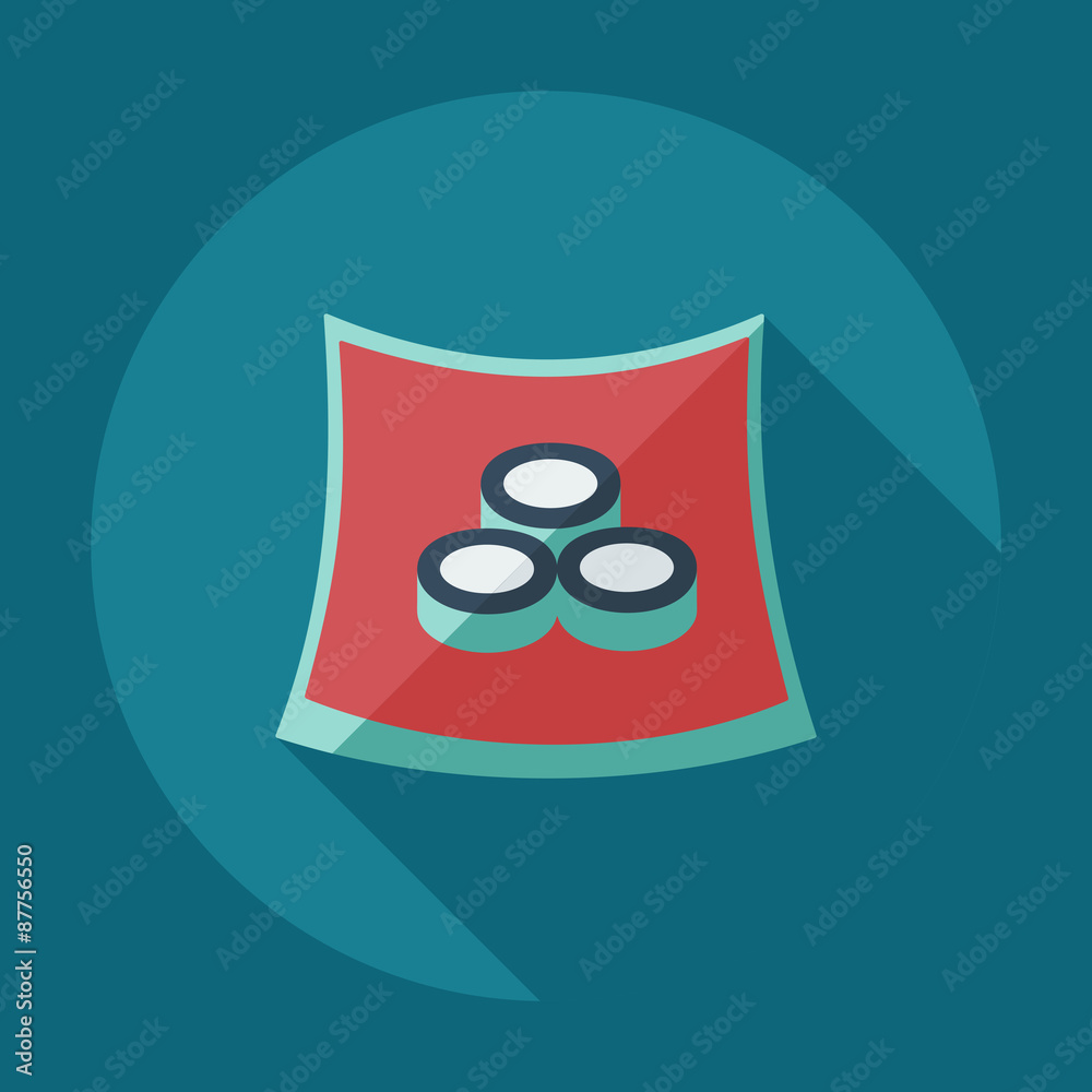 Obraz premium Flat modern design with shadow icons Japanese sushi