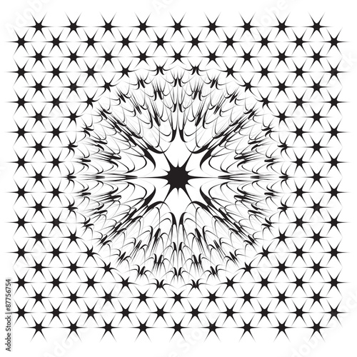Vector file of star illusion shapes on white
