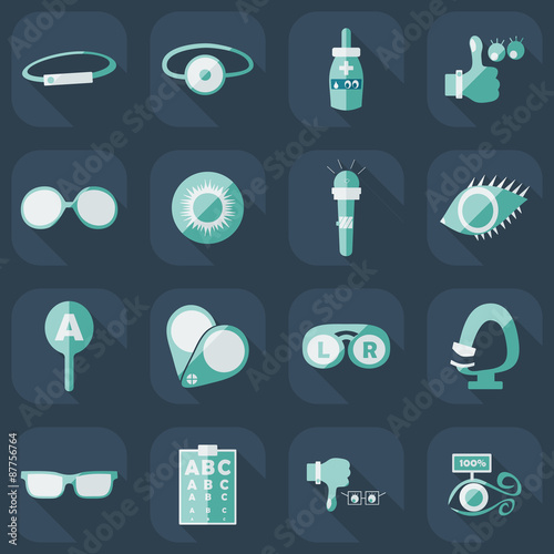 Flat modern design with shadow icon optics