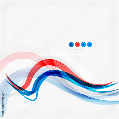 Red and blue color swirl concept