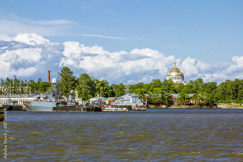 Nicholas Naval Cathedral in the city of Kronstadt, St. Petersbur