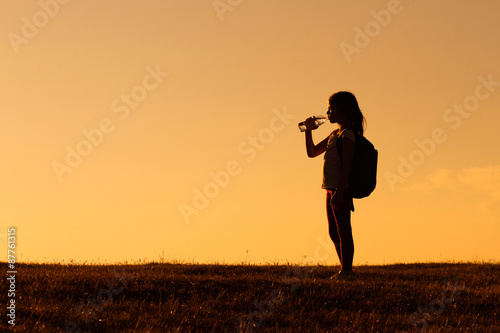 Refreshment for little hiker