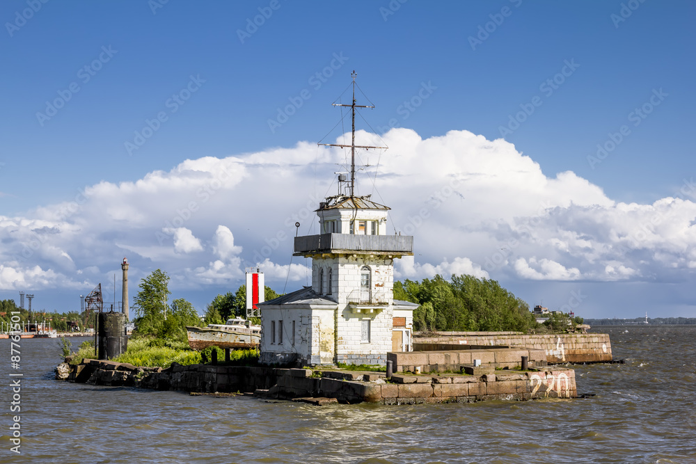 Peter harbor. The gates to the harbor in Kronstadt, St-Petersbur