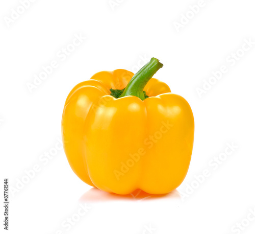 Yellow Bell pepper  isolated on white background