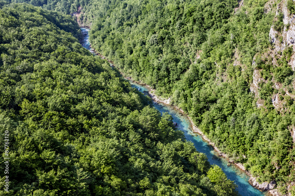 View of the Tara River Canyon in Montenegro